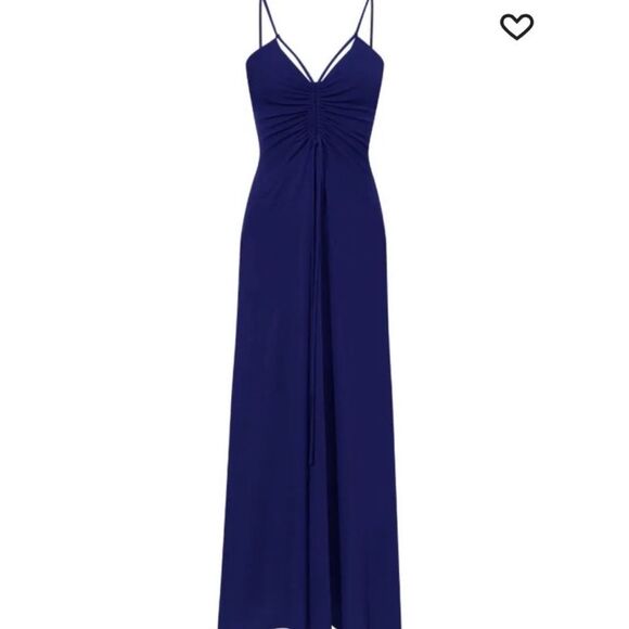 Proenza Schouler White Label Matte Crepe Spaghetti Maxi Dress NWT $550 - Picture 4 of 5